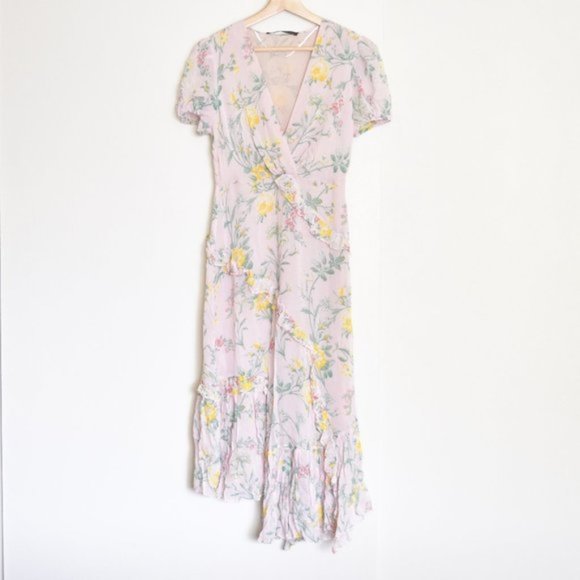 Zara Ruffled Floral Print Dress - Picture 4 of 8